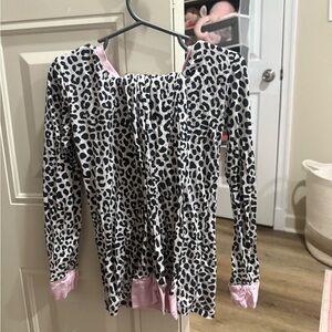 Little Sleepies White and Black Leopard Print Pajamas